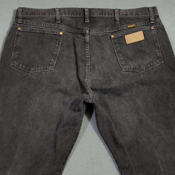 Wrangler Jeans Men's 40x32 Fits 40x30 Black 13MWZ Cowboy Cut Denim Western - Picture 4 of 11
